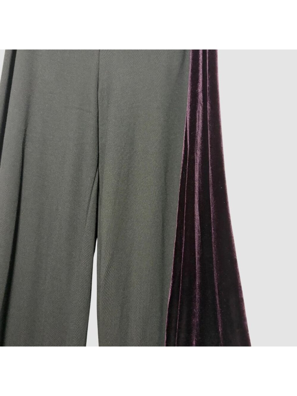 Alembika Pants 3 US 10 12 Black Purple Velvet Punto Lantern Balloon Wide Leg